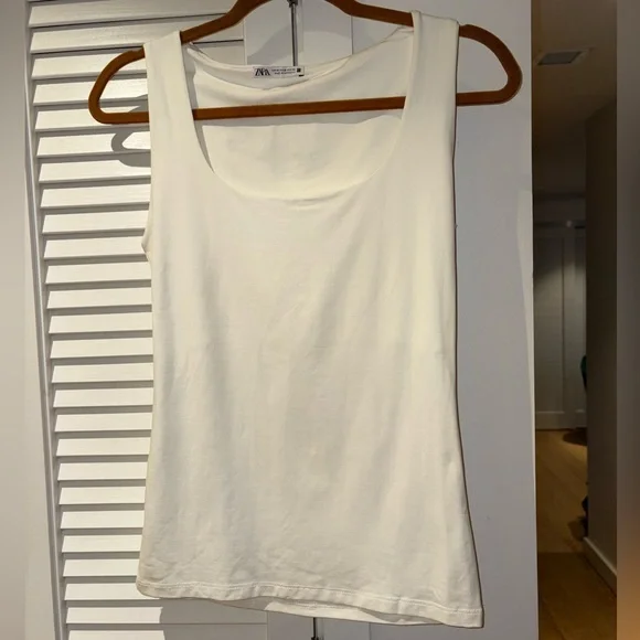 Zara Women's Cream Tank Top - Picture 1 of 2